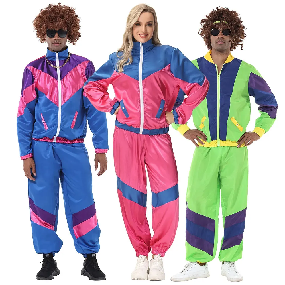 

Halloween Rock Disco Outfits Suit Party Performance Clothing 60s 70s Hippie Couples Clothing Cosplay Hippy Hippie Disco Costume