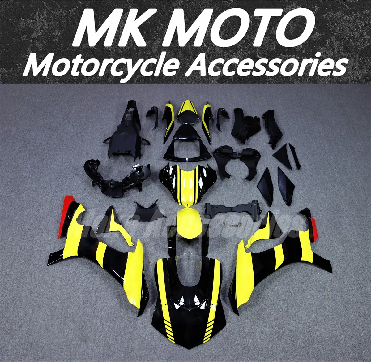 

Комплект обтекателей для мотоцикла, подходит для Yzf R1M R1 2015 2016 2017 2018 2019, комплект кузова из высококачественного АБС-пластика, желтый, черный