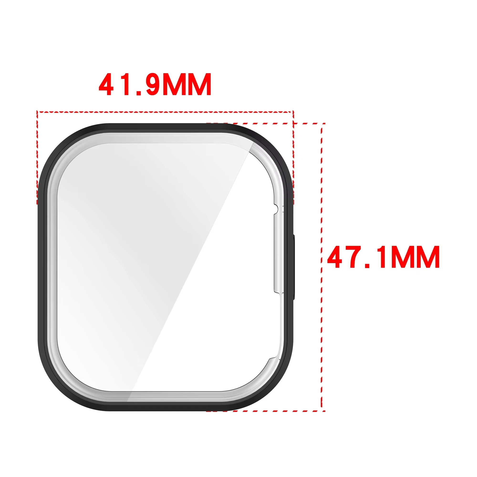 Premium Glass PC Case with Anti-Scratch Bumper - Protective Cover for Smartwatch Accessories