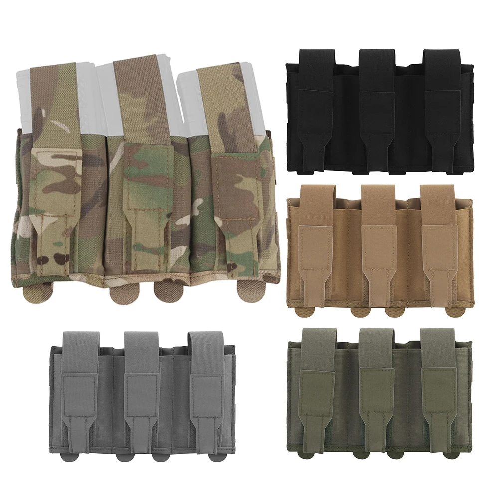 

Light weight Triple Mag Pouch AR15 5.56 .223 Magazine Holster AK .762 Cartridge carrier for Tactical Equipment Molle Belt Vest