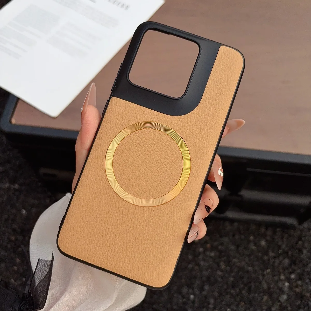 MagSafe Wireless Charging Leather Phone Case - Premium Protector Cover