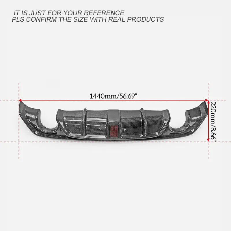 

For Infiniti Q60 CV37 17 Onwards V Type Rear Bumper Diffuser Lip Carbon Fiber Bodykits Trim Body Kit