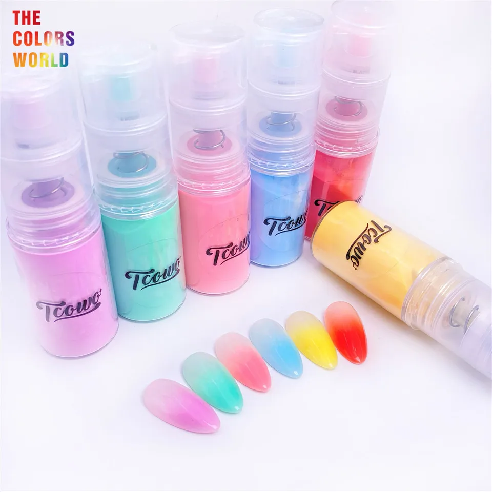 TCT-908 Ombre Nail Design Glitter Powder Spray Bottle Acrylic Powder Nail Shadow Spray Ombre Mist Gradual Effect nail powder acrylic nail powder