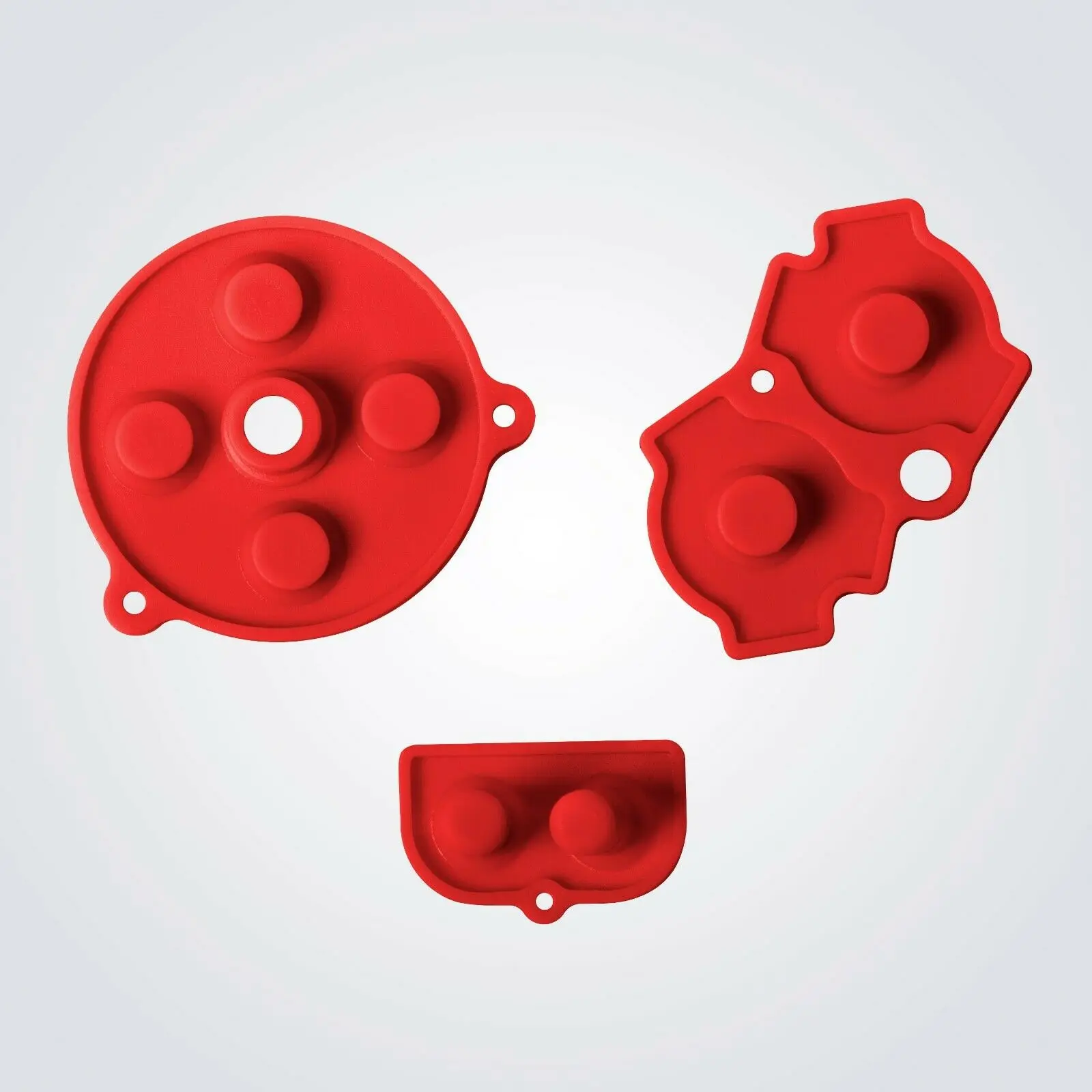 Game Boy Advance Bottoni In Gomma Contatto Cuscinetti Conduttivi Silicon Red Gba