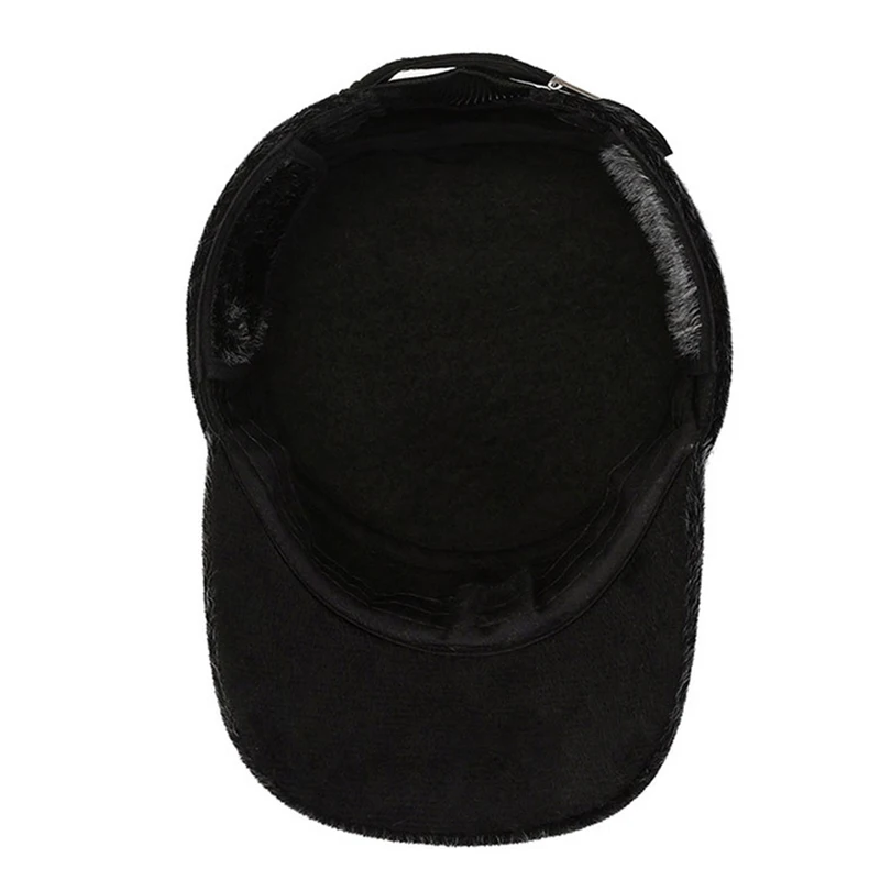 Winter Baseball Caps For Men Warm Man's Cap Faux Wool Windproof Thick Ear Protection With Earflaps Dad Hat Casual A375 NIXHIT
