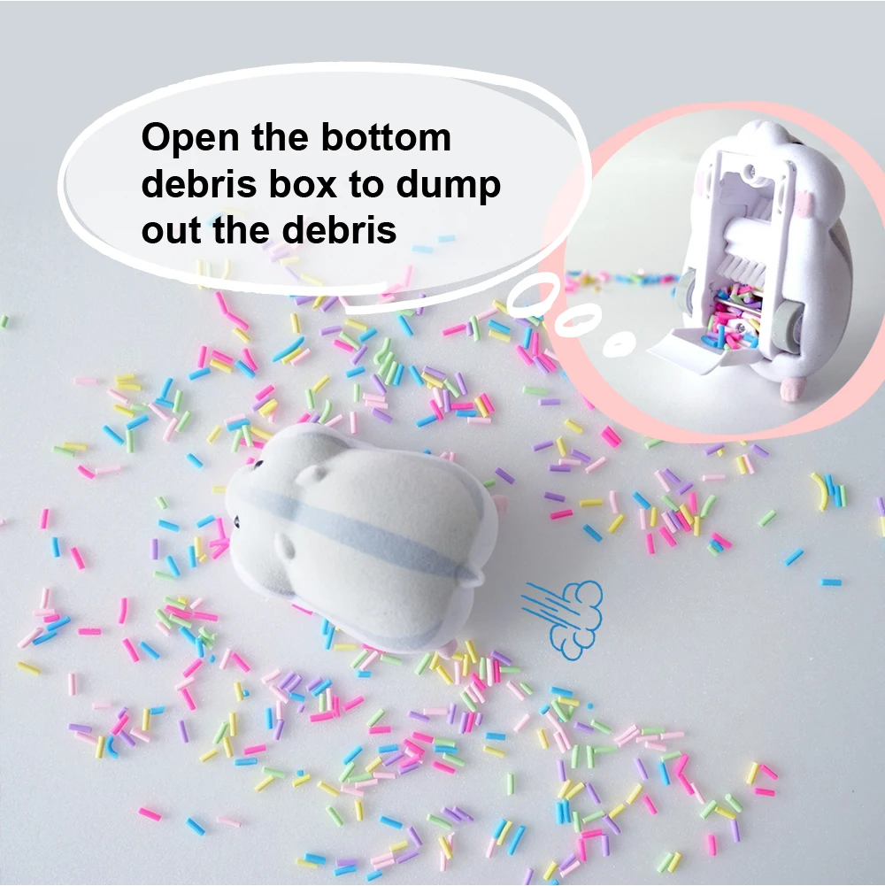 Cute Hamster Tabletop Cleaner Mini Vacuum Eraser Dust Collector Desk Cleaning Brush for Students Office Use Great as a gift