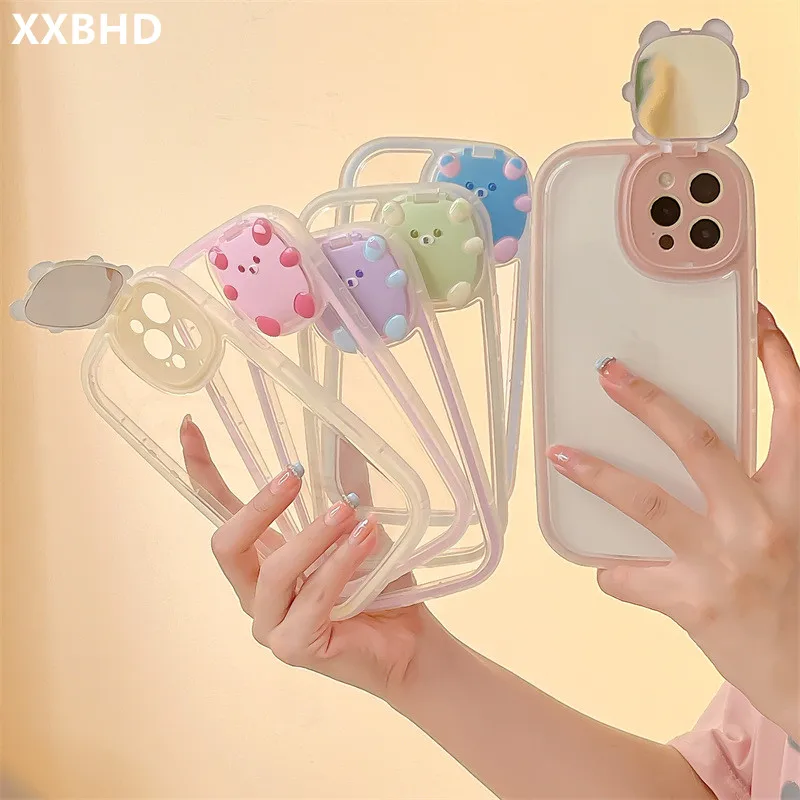 CreativeSimpleCuteBearVanityMirrorBracketProtectTheLens