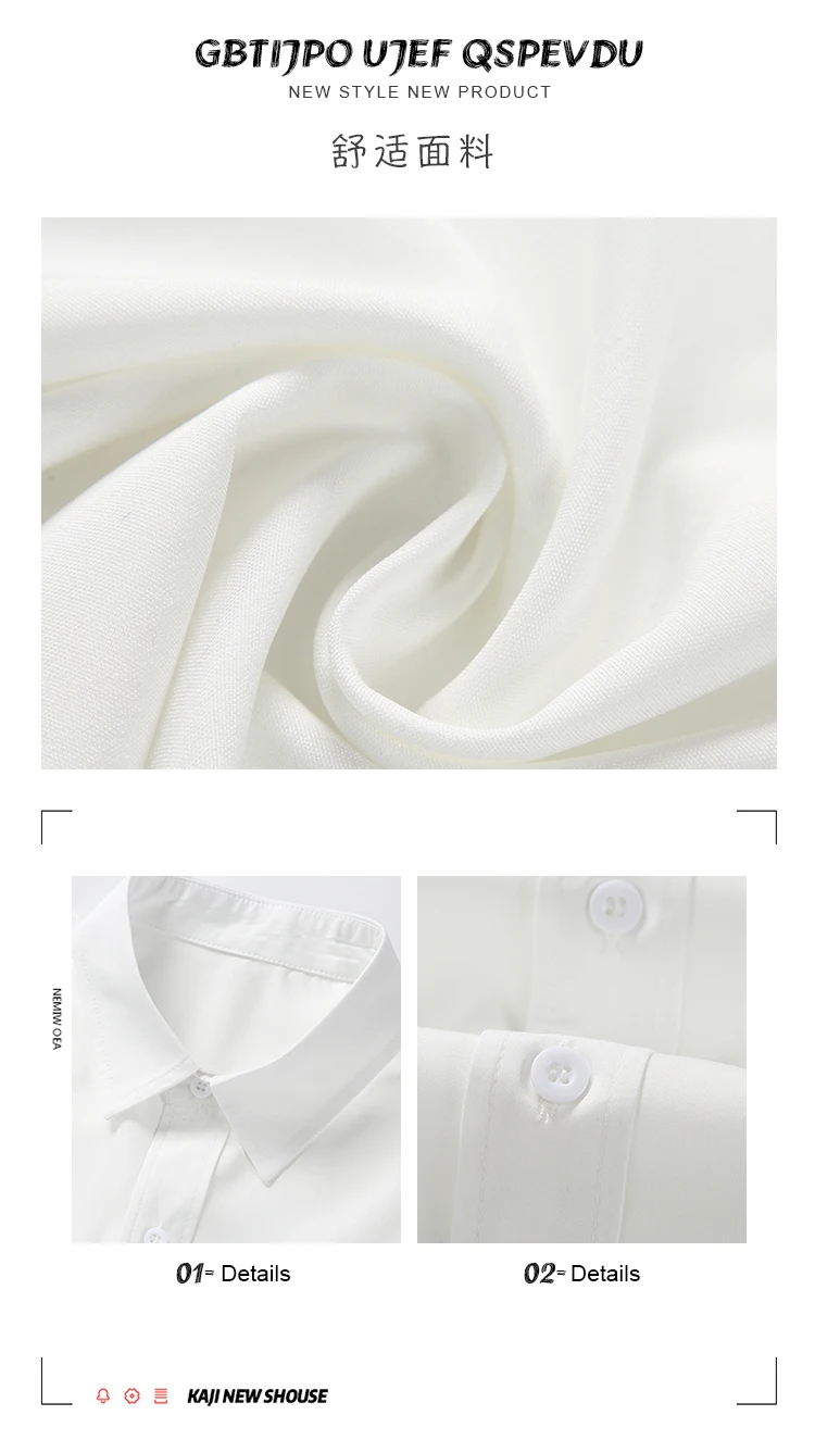 Description Picture 4 of itemMen's White Shirts Short Sleeve Casual Button Down Shirt for Men Beach Summer Clothing