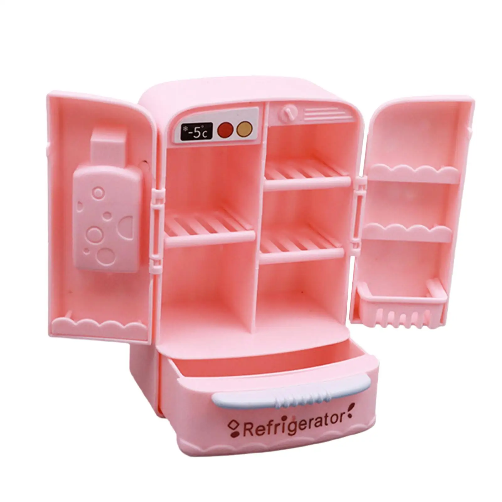 112TH Dollhouse Refrigerator Accessories Fashion Props for Kitchen