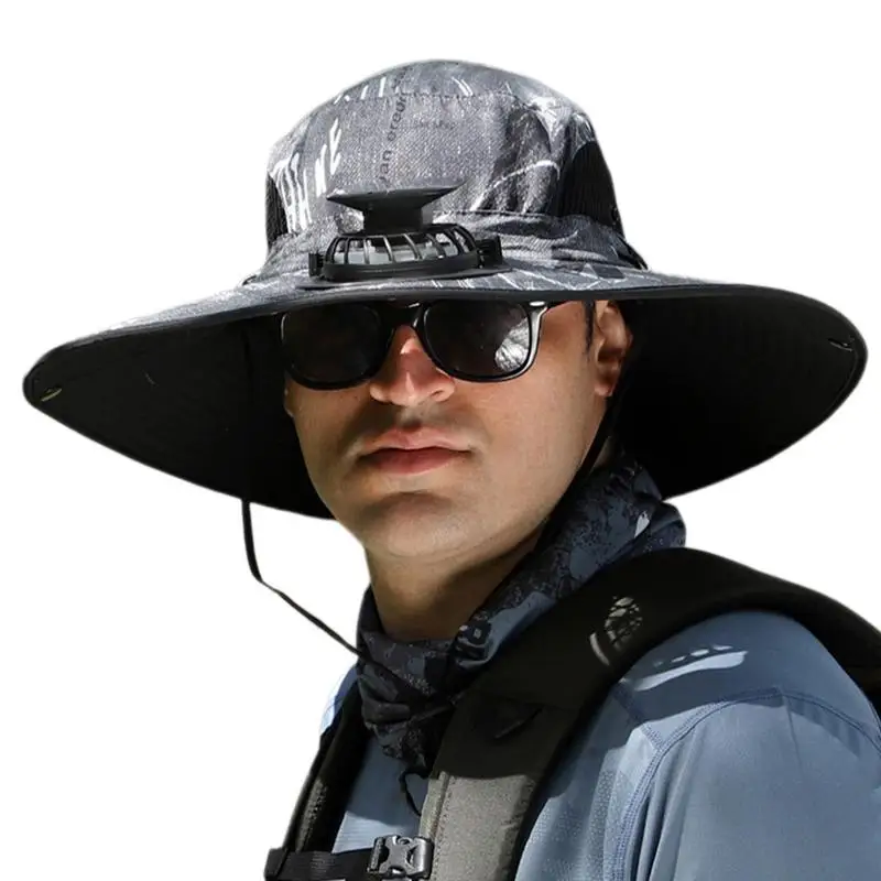 

Шляпа для рыбалки на солнечных батареях, Пляжная летняя Панама от солнца, для отдыха на открытом воздухе, для рыбалки