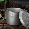 Keith 900ml Portable Outdoor Camping Hiking Travel Titanium Water Cup Titanium Mug With Lid Foldable Handle Ti3209 6