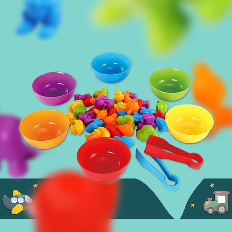 

Counting Toys Matching Game Kids with Sorting Bowls Sensory Toys Early Learning Toddler Educational Toys for 3 4 5 Years Old