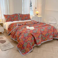 Double Layer Bed cover cotton Blanket Jacquard Bedspread yarn dyed bedspreads and coverlets Bed blankets Sofa Towel Bed Sheets 2