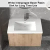Wall Mounted Bathroom Vanity with Sink Combo Modern 30-Inch Single Bathroom Vanity Set with Top Basin &Storage Cabinet Wood 4