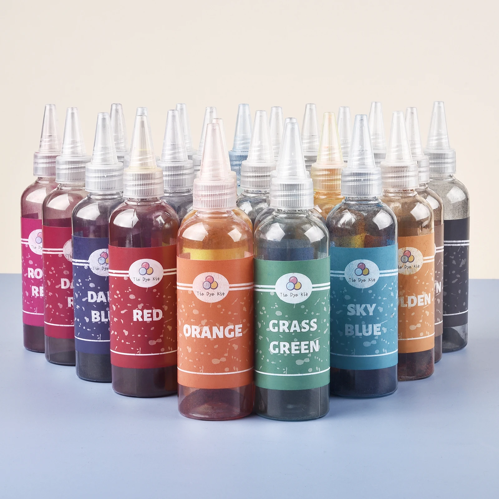 Vibrant 24-Color Fabric Tie Dye Powder Set for Creative Cloth Decorating