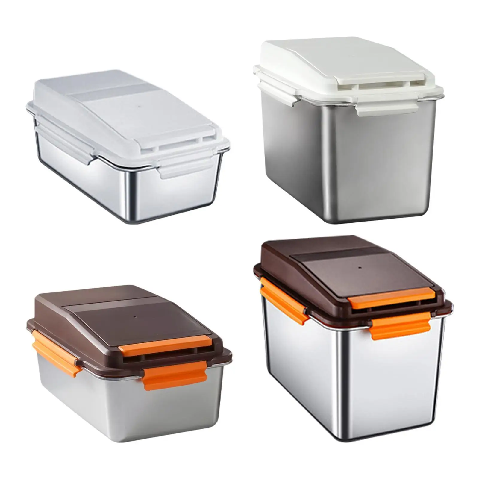 Pet Food Container Household Rice Grain Bucket Stainless Steel Airtight Cereal Pet Food Container Household Rice Grain Bucket Stainless Steel Airtight Cereal