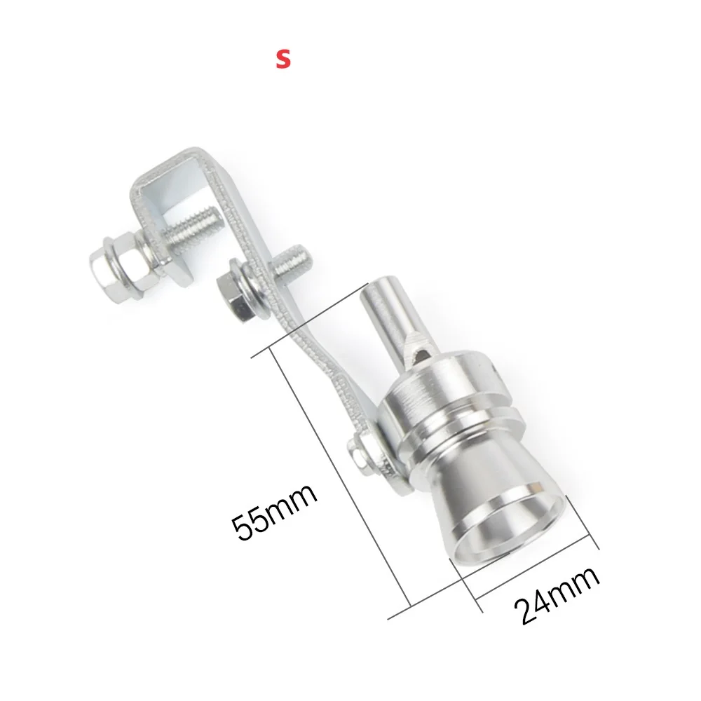 Exhaust Muffler Tip, Car Turbo Whistle, Exhaust Trim Pipe, Exhaust Pipe Muffler Universal Turbo Sound Simulator Whistle Car Exhaust Pipe Whistle Vehicle Sound Muffler M/L