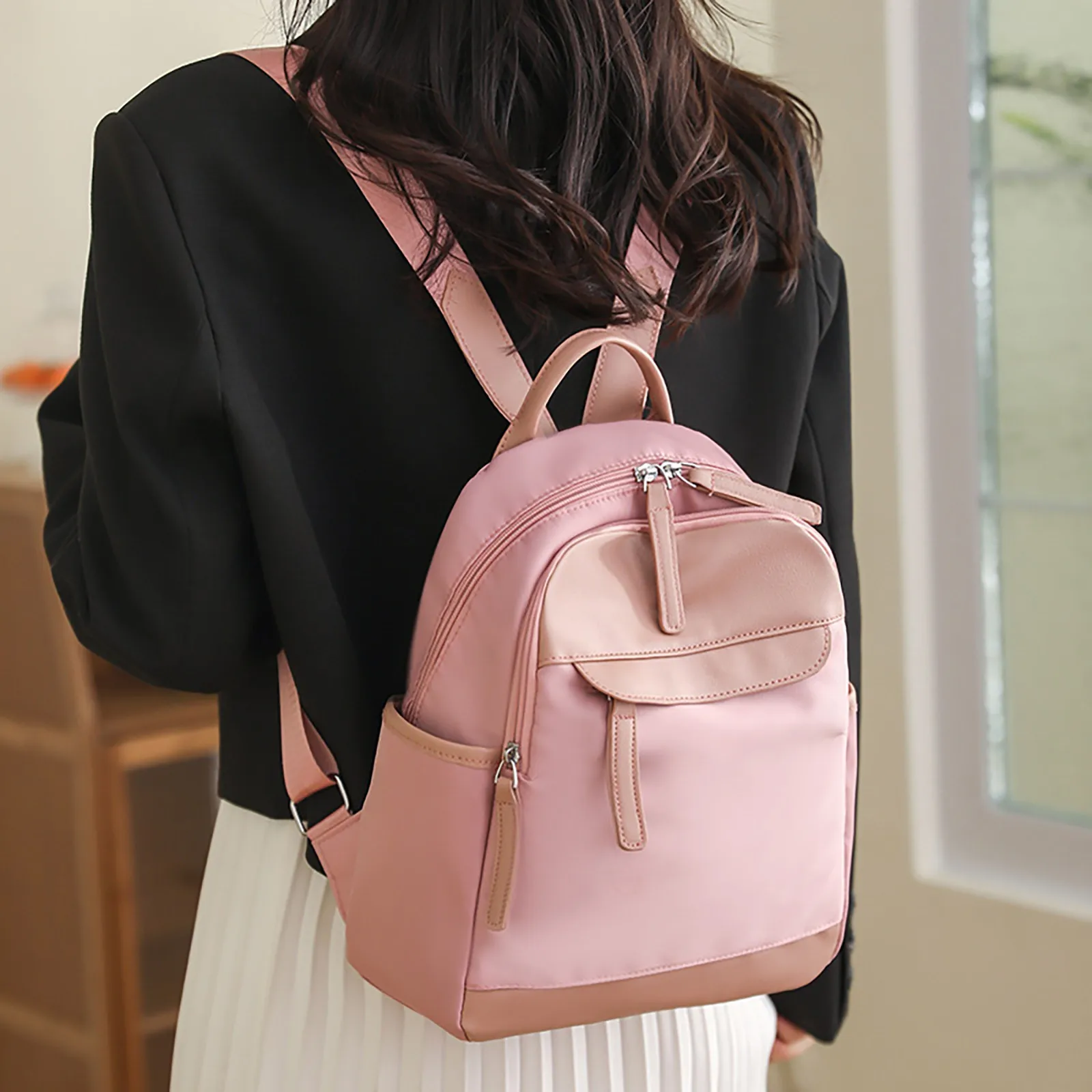 Shoulders Bags Women Backpack Y2k Girl Leather Large Capacity Shoulder Bags School Students Bags Korean Backpack Japanese Bags