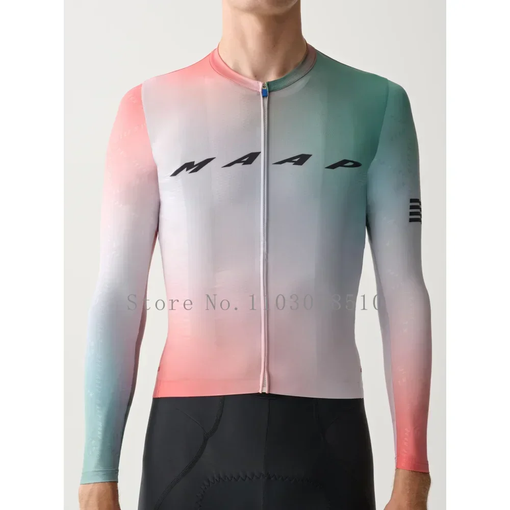 2025 Team High Quality Pro Cycling Jersey Men Woman Breathable Bicycle Clothing Road MTB Bike High-end Simple Long Sleeve Thin 3