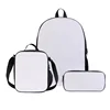 Sublimation Printing Blank School Bag Backpack Lunch Box Pencil Bags For Students Three Sets Kids  Boys Girls Bookbag Gift 4
