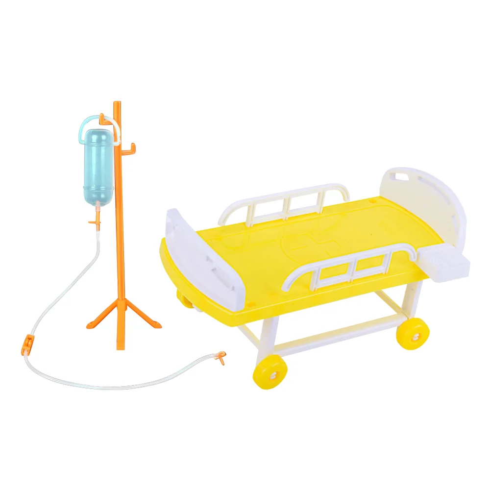 

Simulated Medical Bed Playing Nurse Toy Crib Accessories House Infant Toys Baby Mini Set Simulation Infusion Bottle