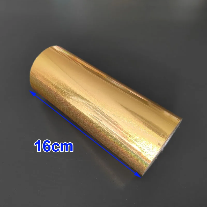 1pc 16cm 레이저 골든 실버 퍼플 블루 샌드 핫 스탬핑 포일 롤 금박 스탬프 전사 필름 120M