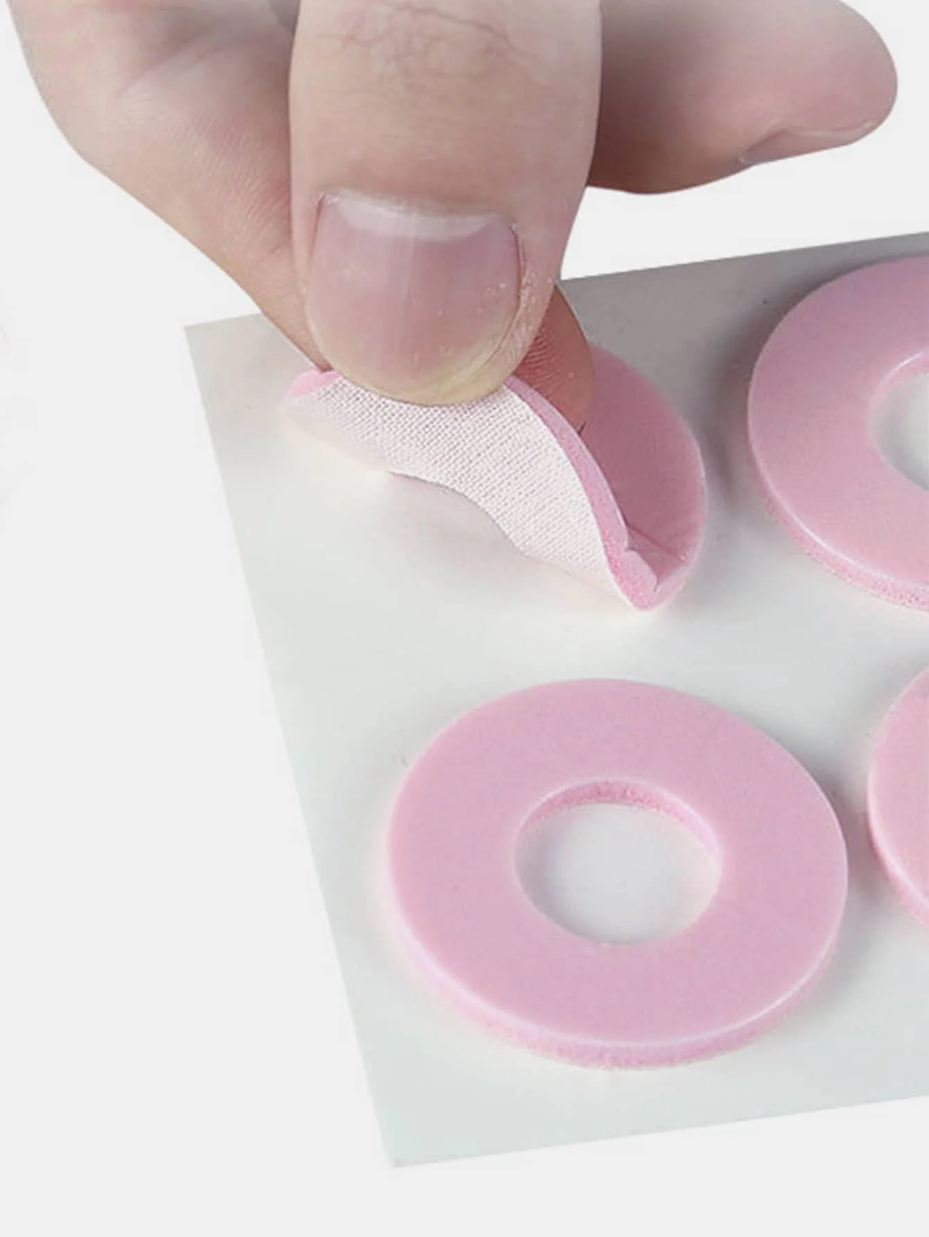 Pink Latex Foot Stickers for Corn Protection and Comfort