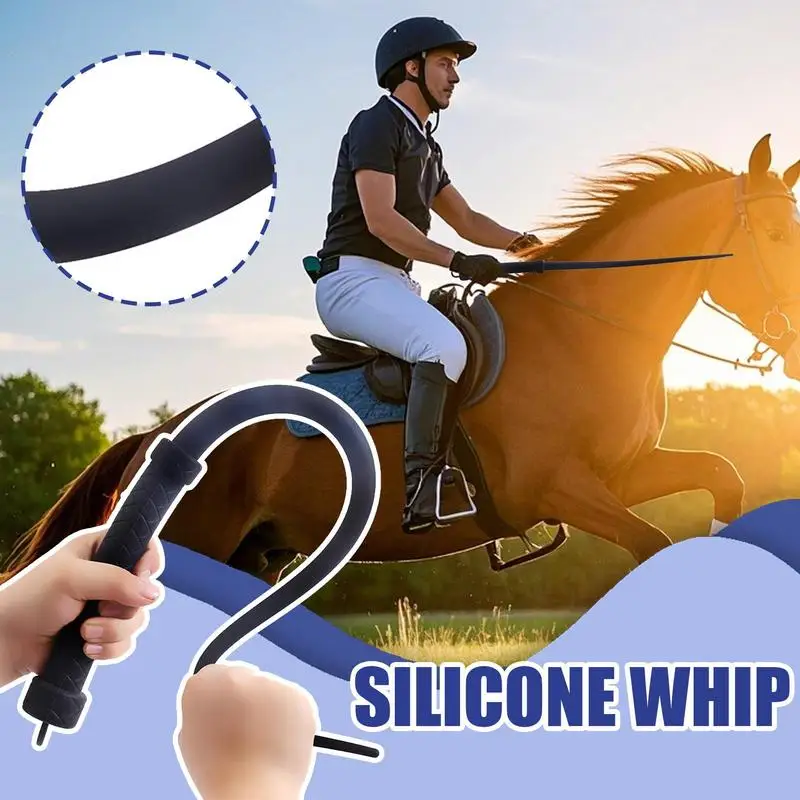 Silicone Riding Crops 61cm Riding Horse Whip Racing Whip Equestrian Training Crop Submissive Riding Horse Whipping Tools