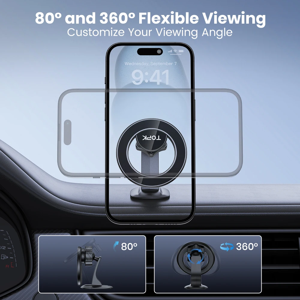for MagSafe Car Phone Holder Strong Magnet Enhanced Adhesion Resistant to High &