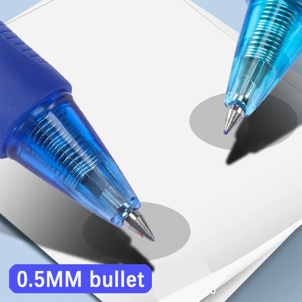 Blue and black 25/set 0.5mm erasable large capacity neutral pen set with built-in eraser, suitable for office stationery 4