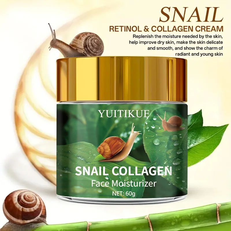 Snail Collagen Facial Moisturizer - 60g, firming, brightening, suitable for all light beige types