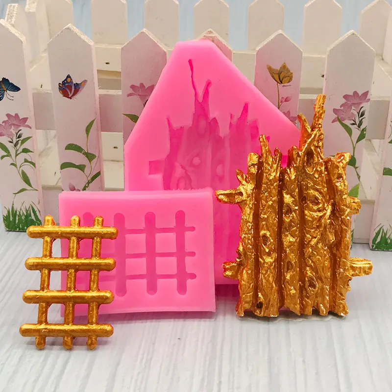 

Forest fence fence silica gel mold bamboo mold cake decoration surround sugar chocolate mold baking tool