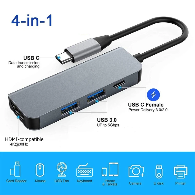 rankman tipo hub para usb hdtv doca adaptador para macbook ipad samsung dex huawei xiaomi tv interruptor