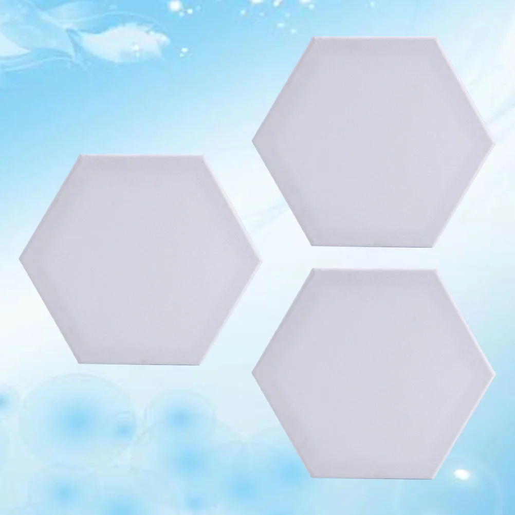 White Paint Hexagon Panel Artist Canvas Boards Oil Painting DIY Panels 3 Pcs