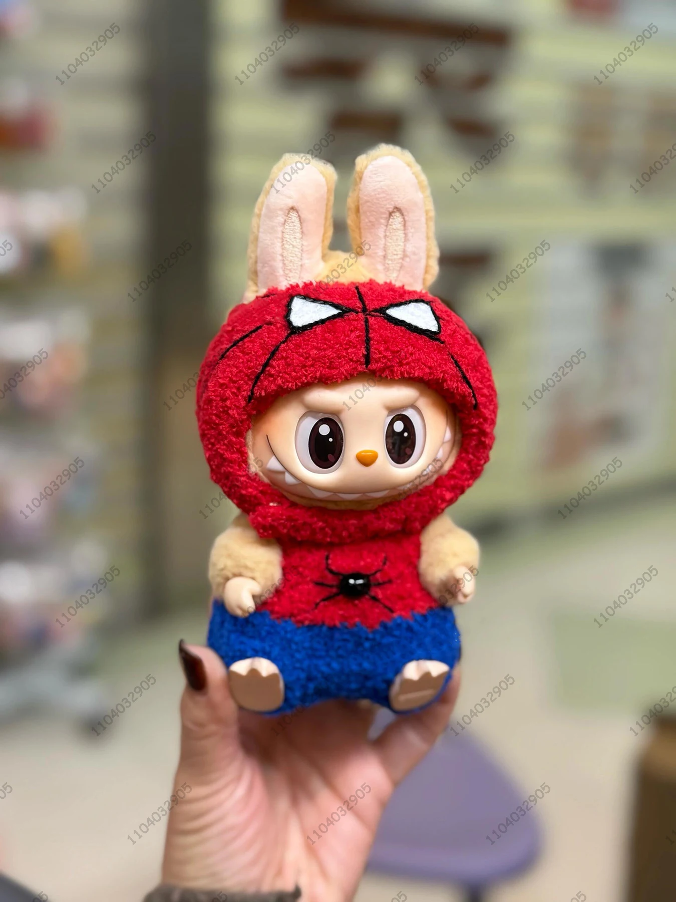 Labubu The Monsters Batman Costume Spider-man Clothes 1:1 Original Replica Vinyl Doll Action Figure Bag Charm Bag Pendant Gift