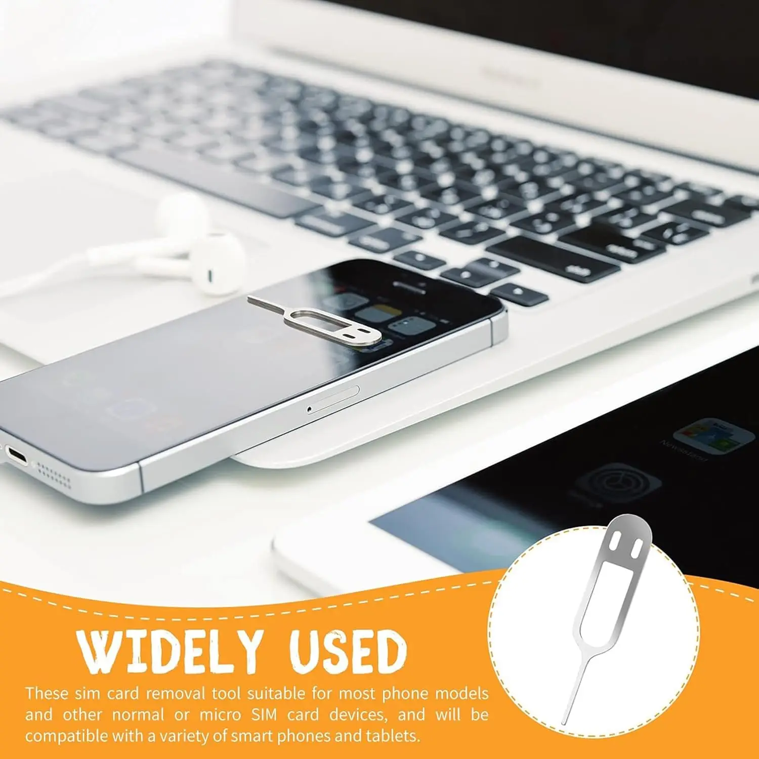 SIM Card Removal Tool with Case Sim Card Tray Opening Tool Eject Pins Needle Opener Ejector for iPhone 16 15 IPad Samsung Xiaomi