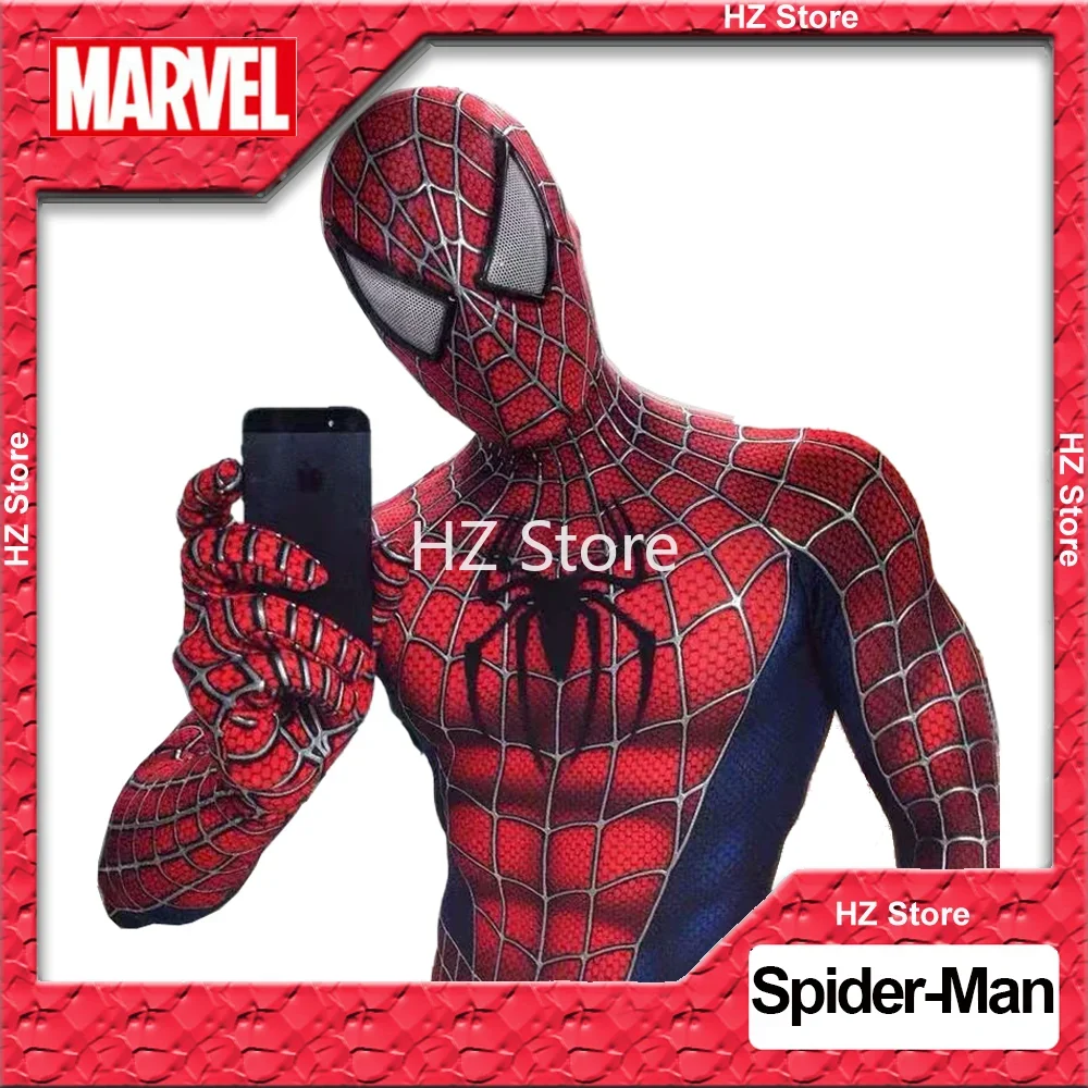 大人のためのスパイダーマンコスチューム,マスク付き