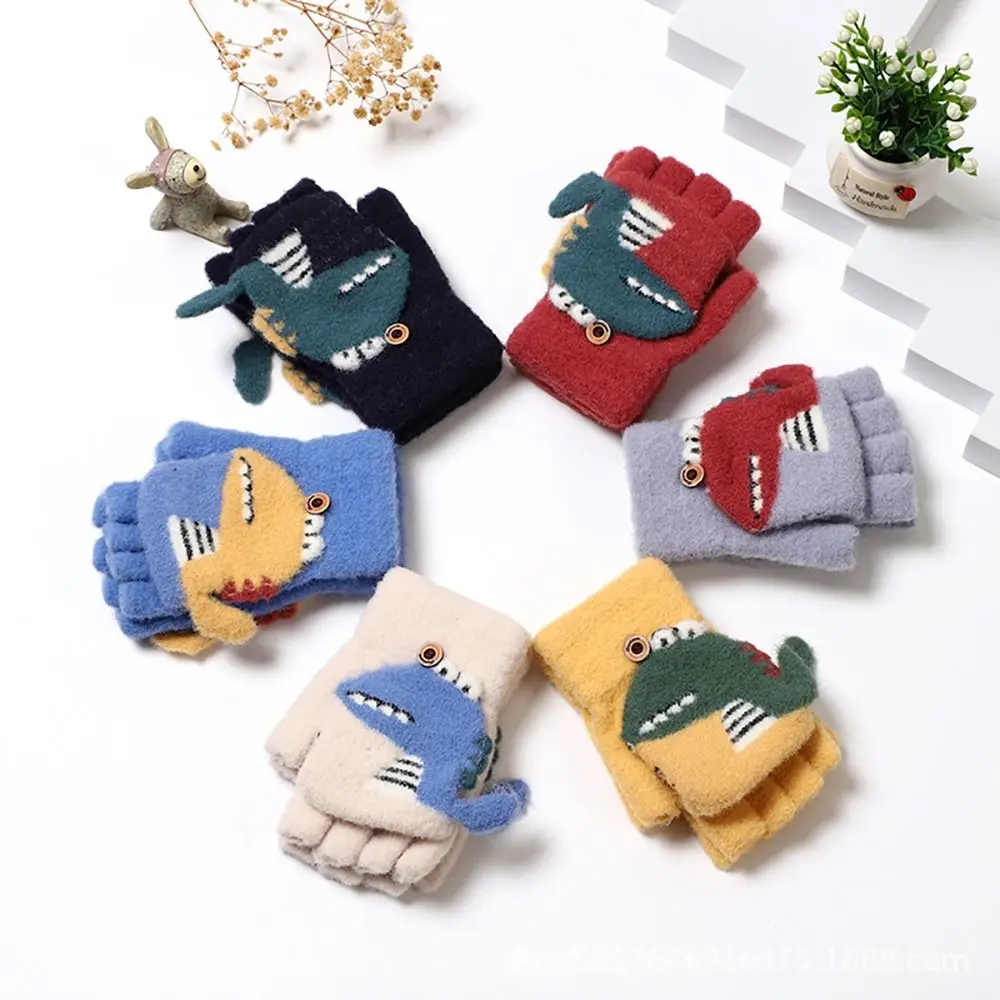Cartoon Baby Mittens Winter Warm Kids Baby Girl Gloves Knitted Children  Mitten Winter Gloves Kids 4-8Years 2