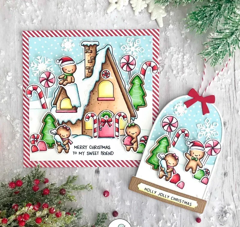 Mmao Crafts Metall-Stanzformen aus Stahl, Schneekugel-Baustein-Schablone für DIY-Scrapbooking, Papier-/Fotokarten, Prägeformen