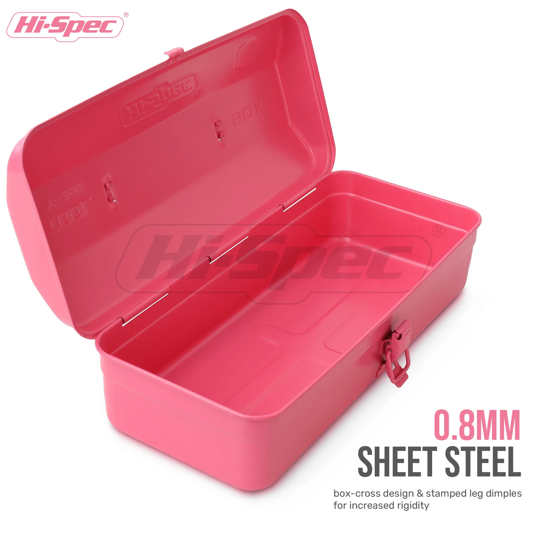 1pc Metal Tool Case Steel Barn Style Iron Tool Box Portable Storage Container Empty Organizer Suitcase