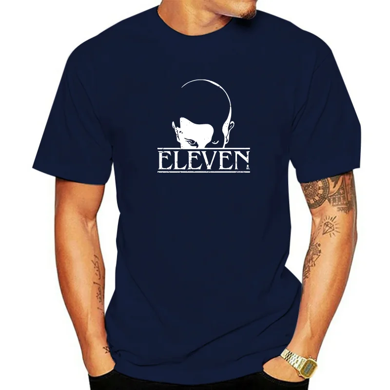 thumbnail image 1 of Camiseta negra de estilo extraño para hombre, talla S-6XL, con temática de cultura pop, Things Eleven Cosplay, 1 of 5