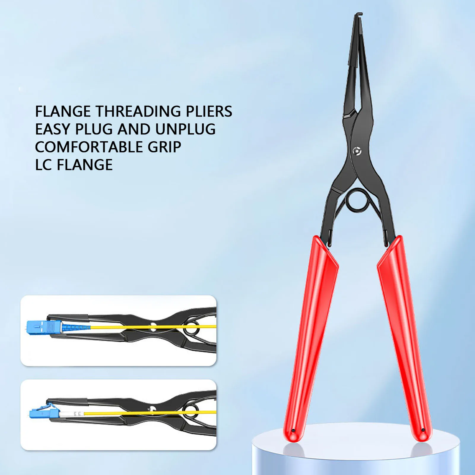 Optic Pliers Optical  Pliers SC LC Flange  Optic Connector Tool for Plug and Unplug Stainless Steel Red