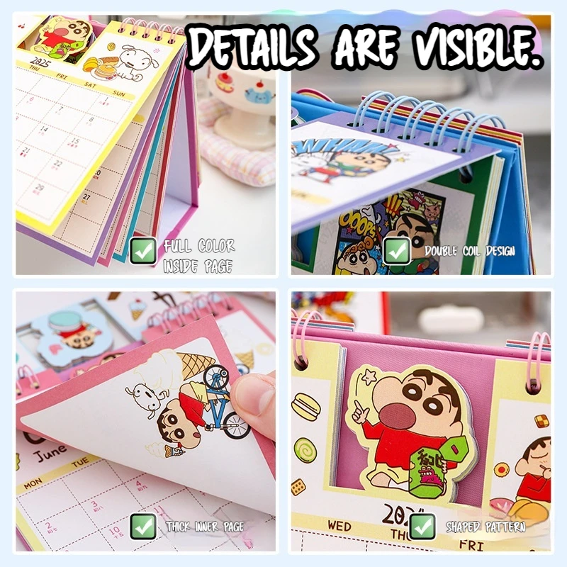 Desk Calendar Crayon Shin Chan Concave Convex Cartoon Ornament Plan Book