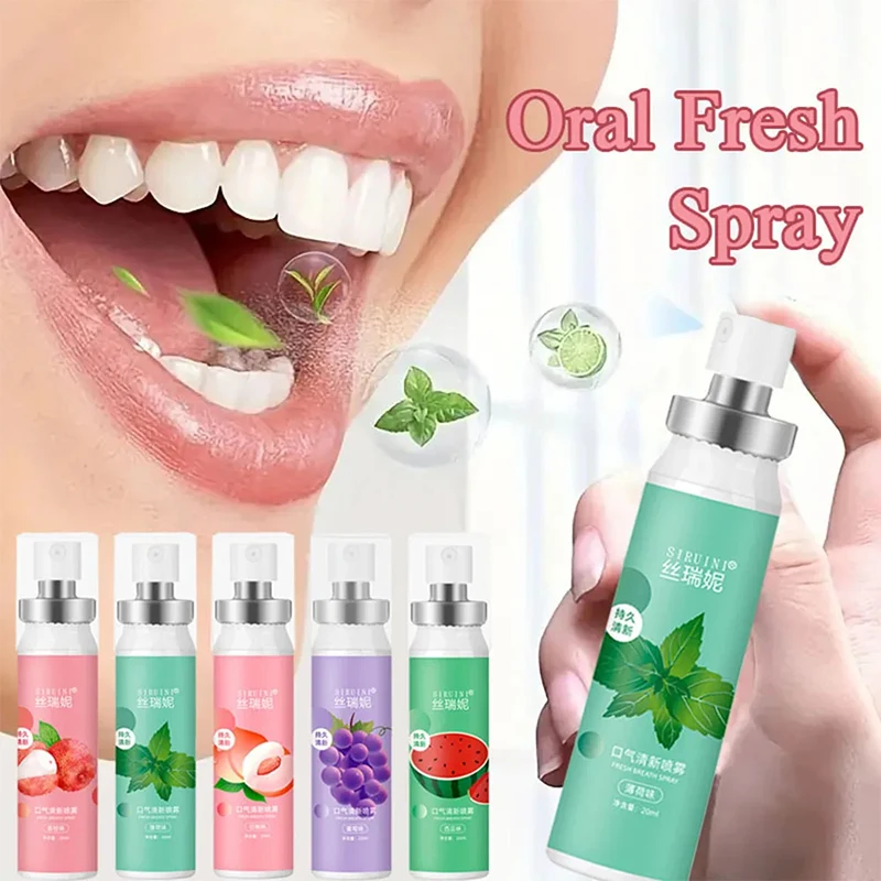 20ml Long lasting Mouth Freshener Spray Fruity Oral Spray Remove Bad Breath Portable Breath Fresh Refreshing Oral Care mouth freshener spray