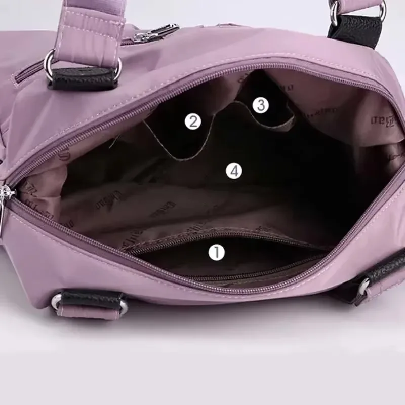 Women's Waterproof Nylon Tote Bag - Large Capacity Shoulder and Crossbody Handbag
