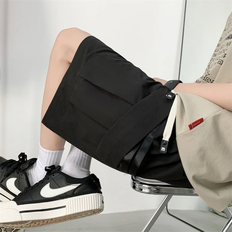 2024 Summer Shorts Mens Casual Sports Cargo Middle Pants Fashion Solid Color Loose Thin Multi Pocket Sweatpants Men S-4XL