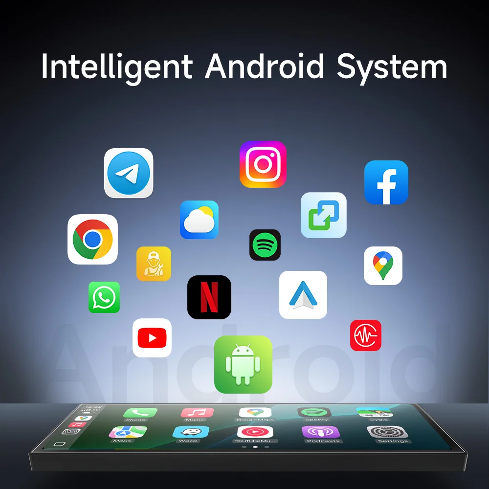 JIUYIN 11.26" 8 Core 4+64G Car Radio Wireless Android Auto Carplay Android OS GPS Car Audio WIFI BT Automotive Multimedia Player