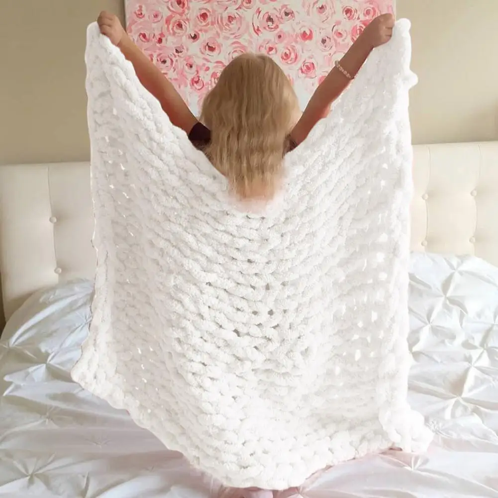 

Fashion Sofa Blanket Touch Warm Blanket Hand Knitting Blanket Household Bedding Quilt