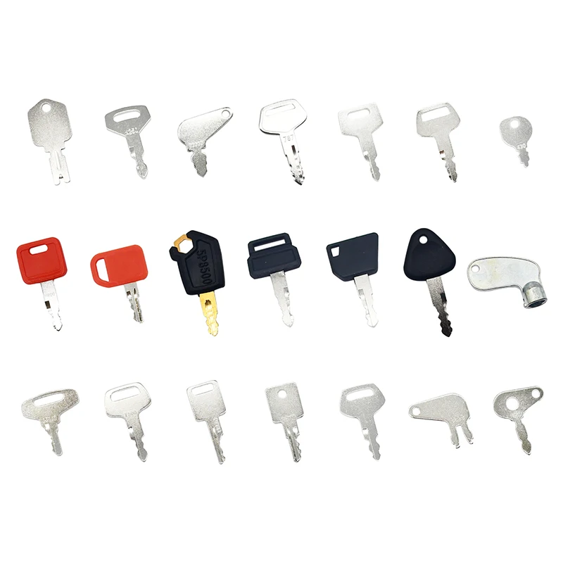 21PCS Heavy Equipment Ignition Keys Set AT195302 AR51481 H800R Compatible with John Deere Dozer Backhoe
