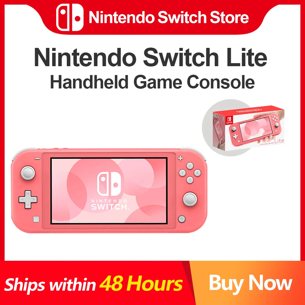 Nintendo Switch Lite Coral Console Di Gioco Portatile Design Compatto E Leggero Ottimo Per I Giochi On-The-Go Build In Joy Con